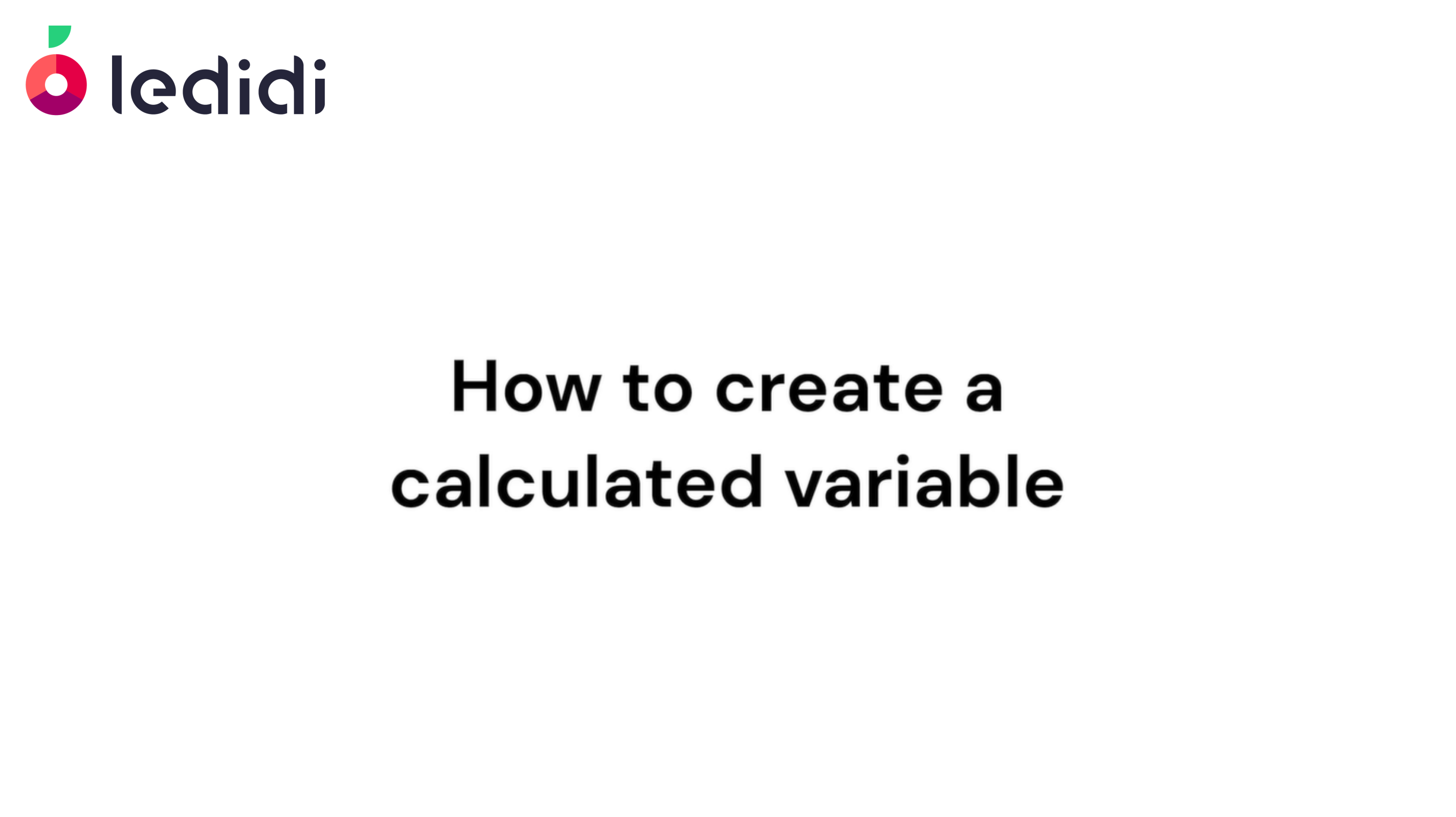 How to create a calculated variable
