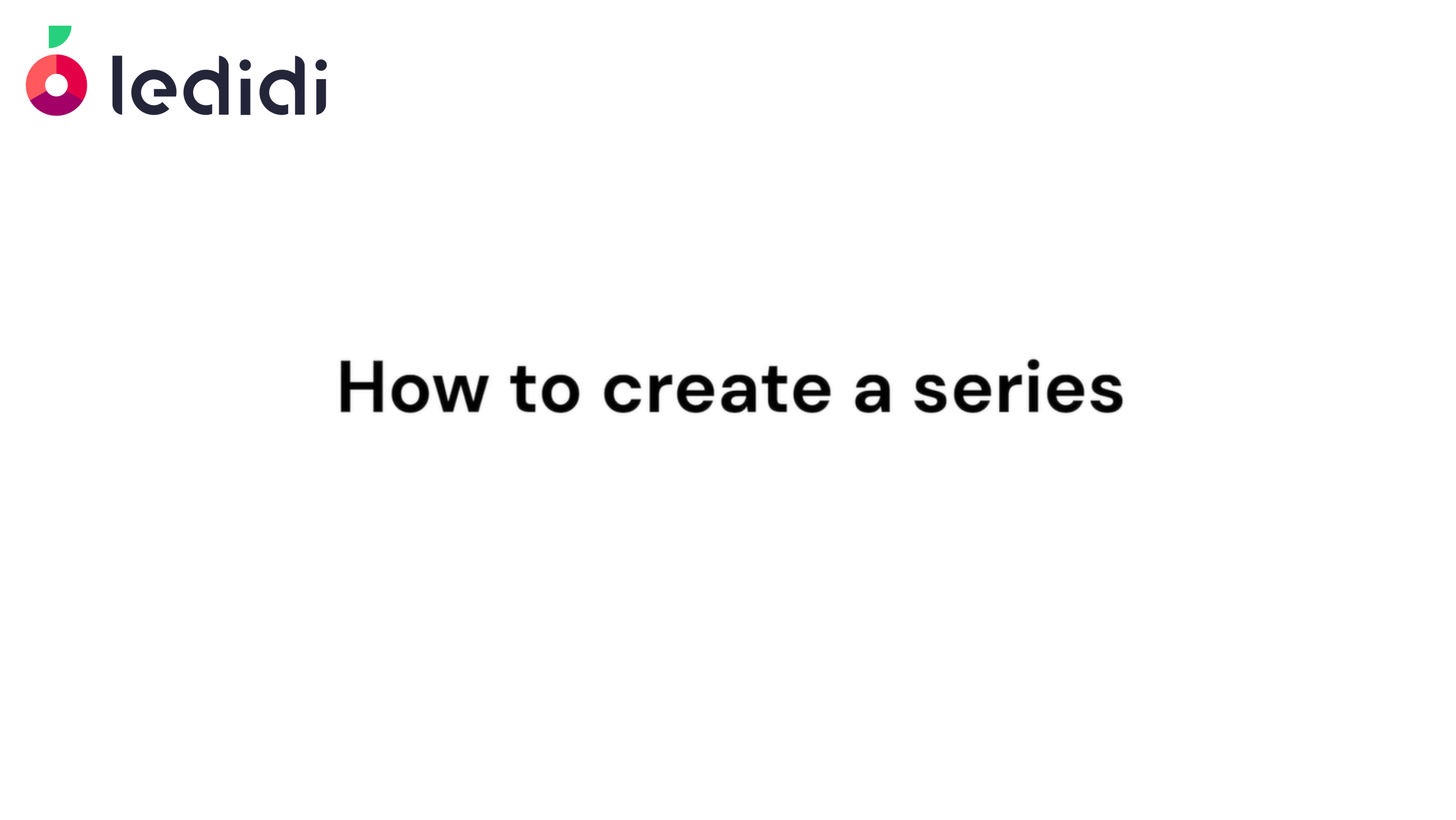 How to create a series