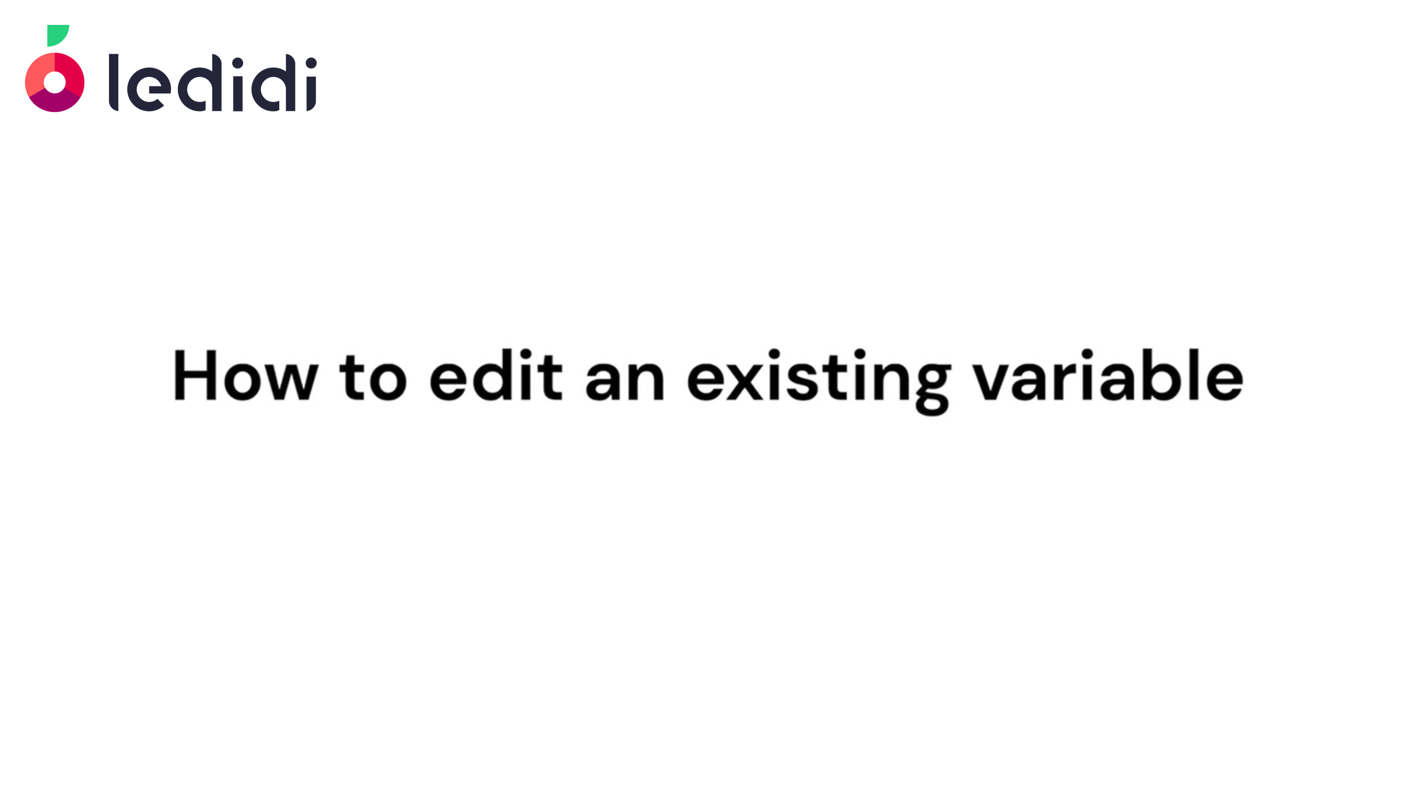 How to edit an existing variable