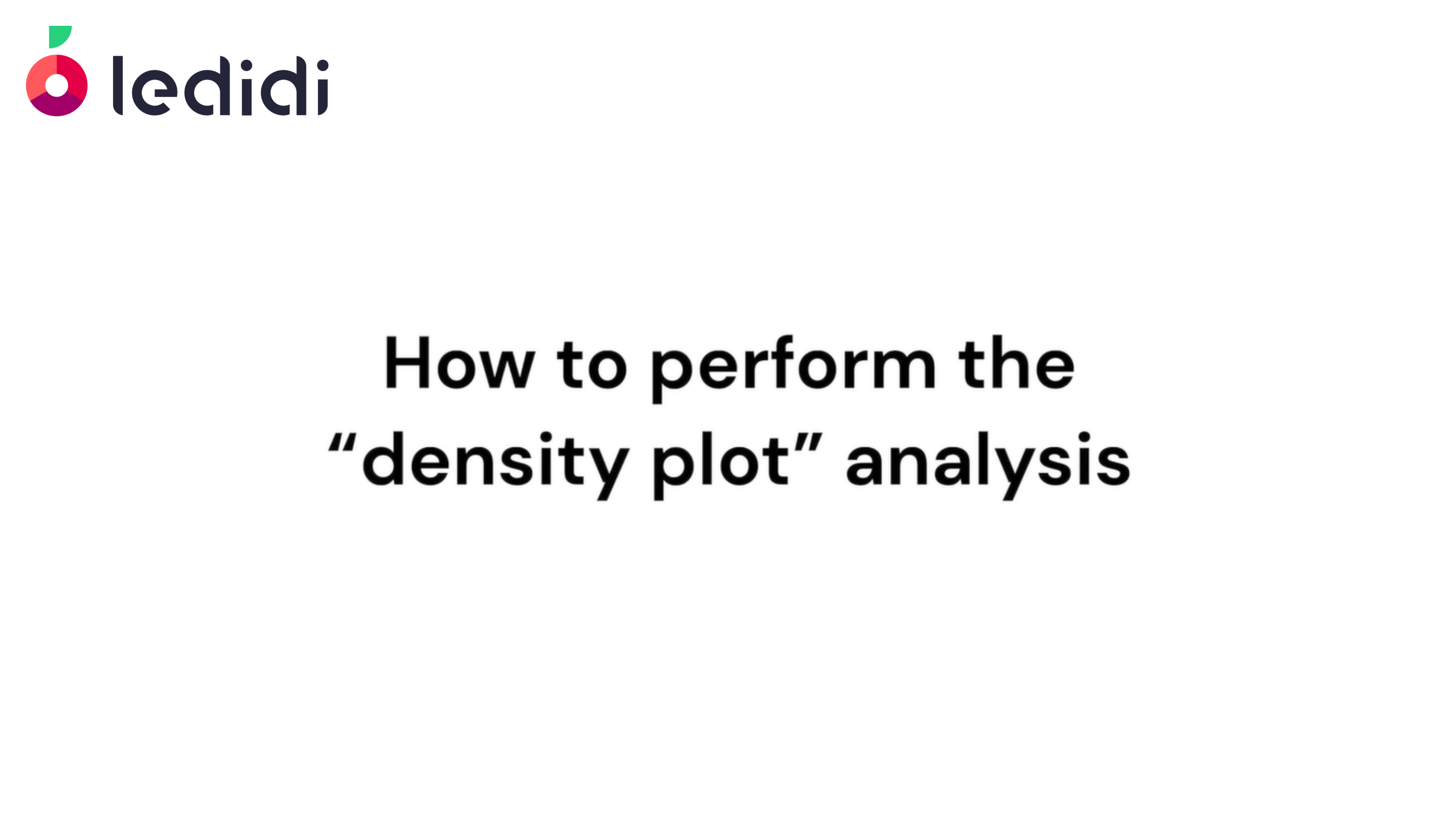 How to perform the "density plot" analysis