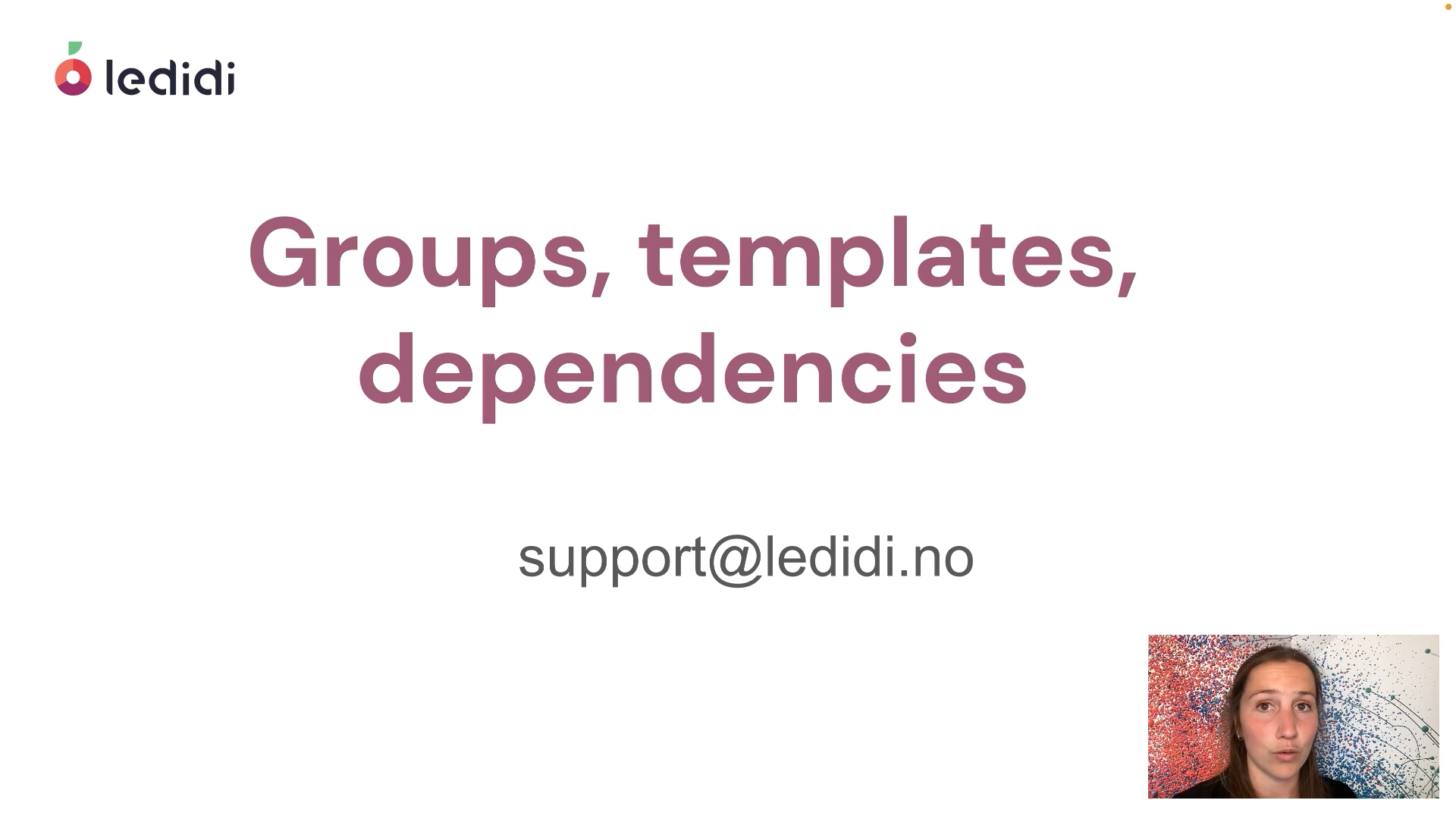 Webinar: Groups, templates, dependencies