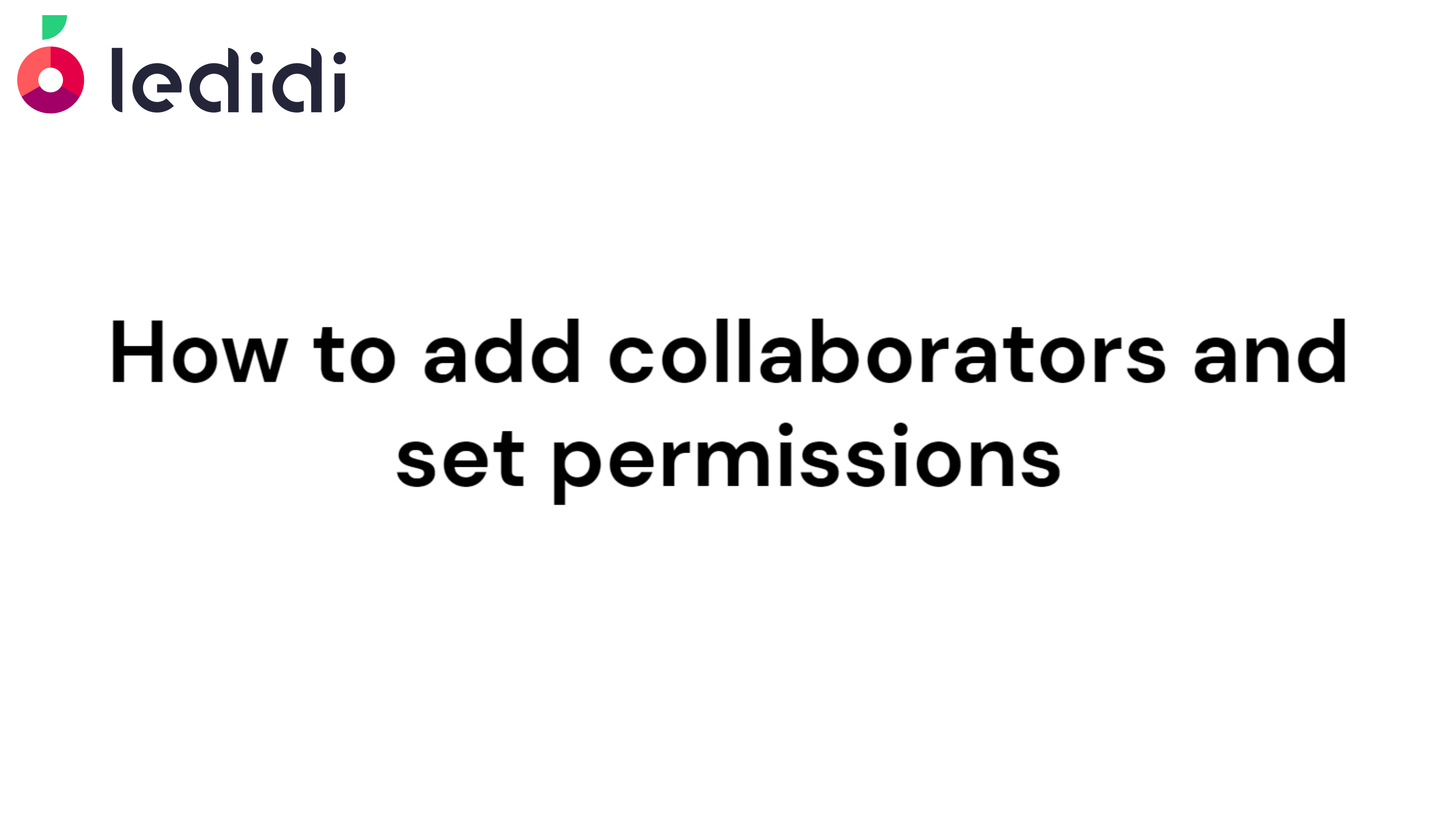 How to add a collaborator and set permissions