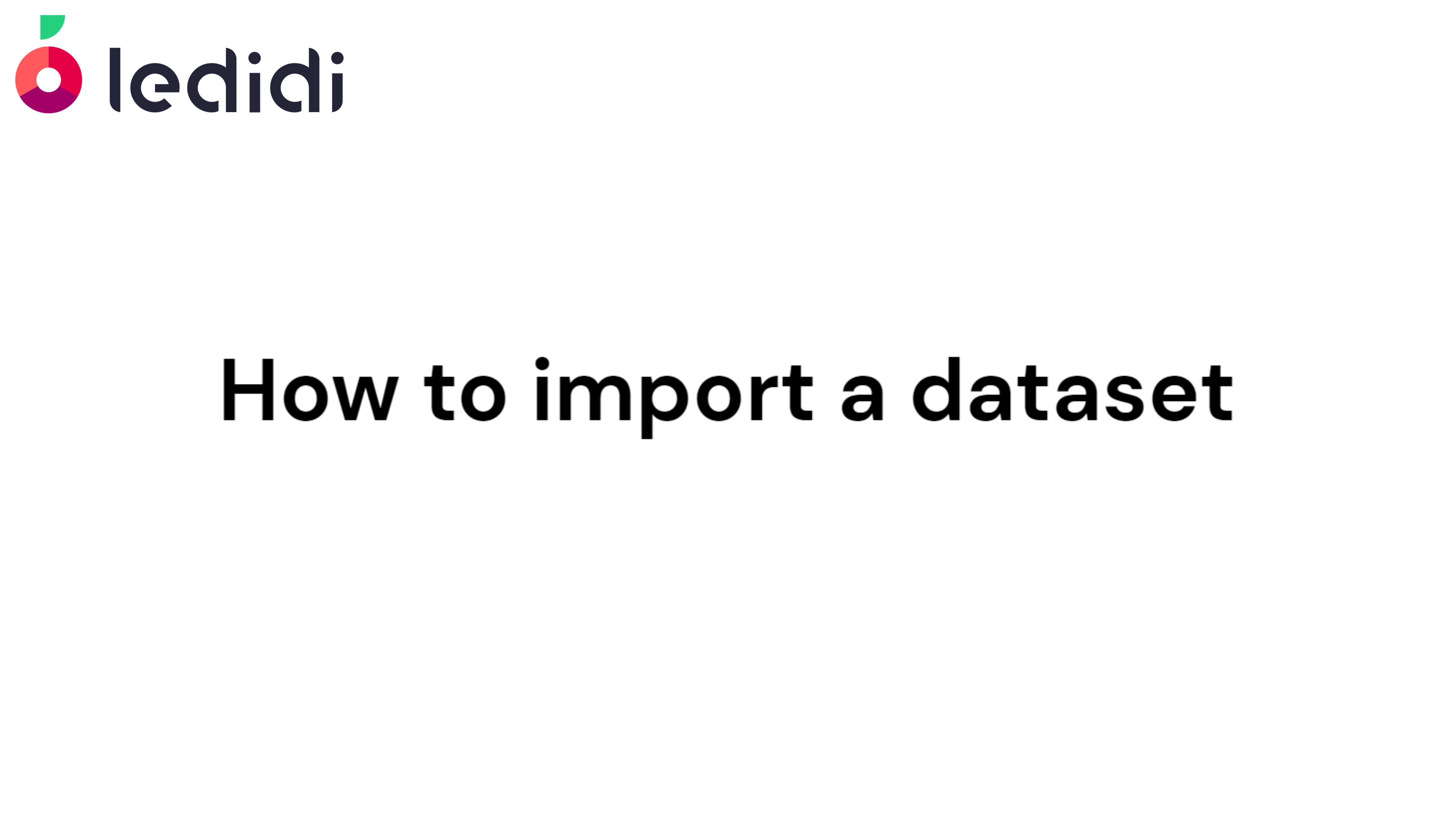 How to import a dataset