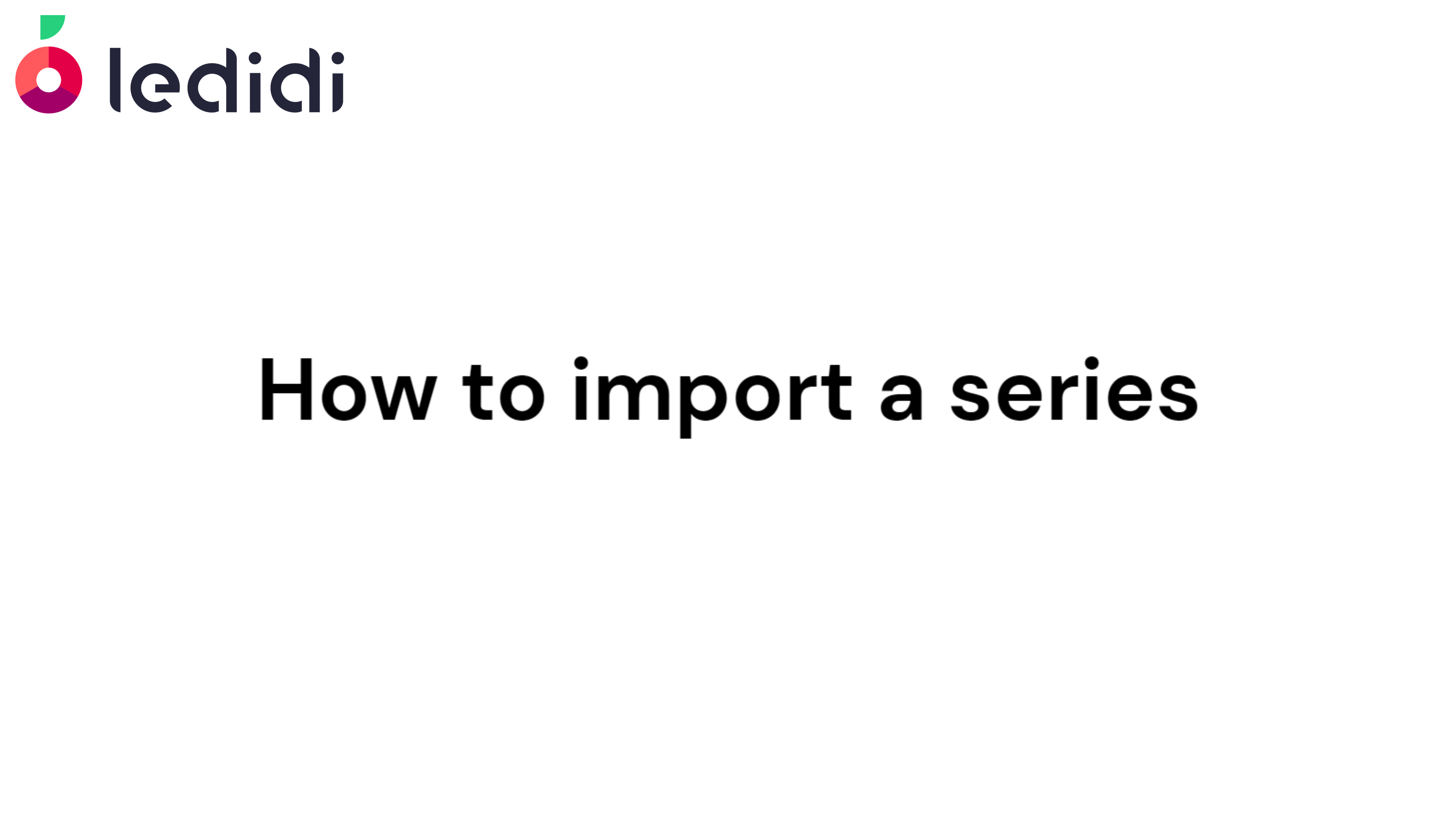 How to import series
